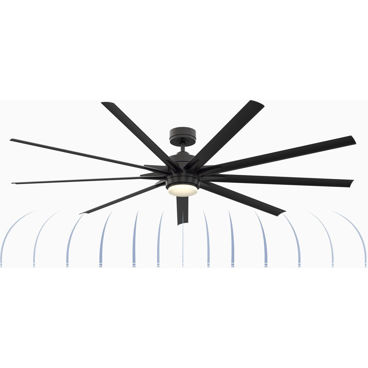 Fanimation Odyn 84 inch Indoor/Outdoor Ceiling Fan with LED CCT Select Light Kit - Dark Bronze with Dark Walnut Blades - Image 4